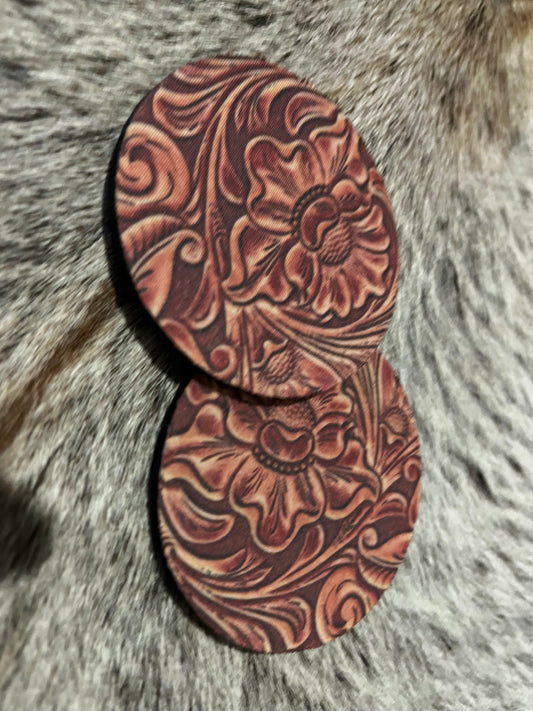 Floral car cup holder bases